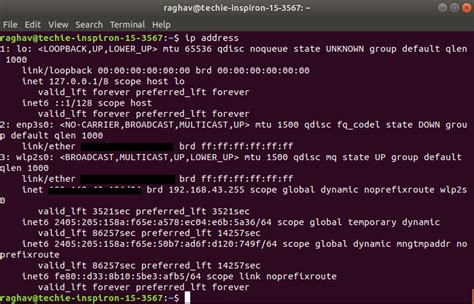 which command is used to see ip address in linux