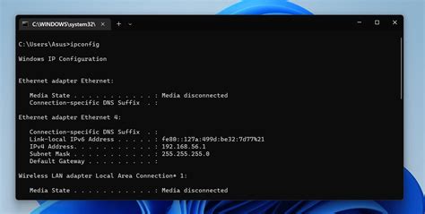 which command is used to view the ip configuration of a windows computer