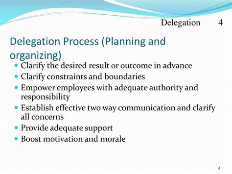 which component of delegation is considered a two-way process