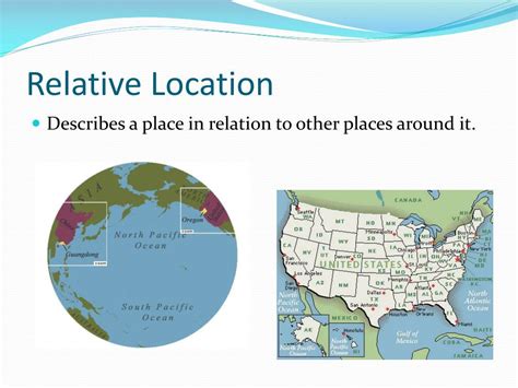 which examples indicate relative location