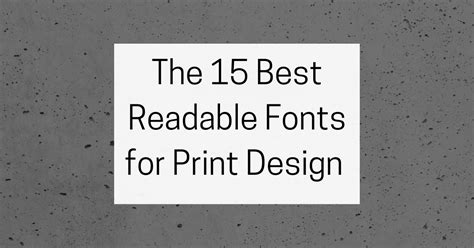 Which Font Is The Most Readable