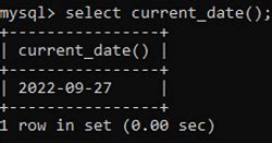 which function is used to return the current database system date and time in mysql