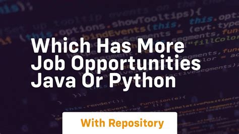 which has more job opportunities java or python