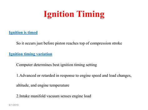 Which Ignition System Needs To Be Timed