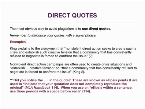 which is an example of a direct quotation zeus