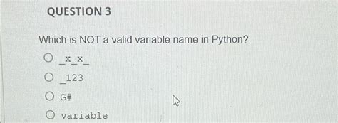 which is not valid variable name