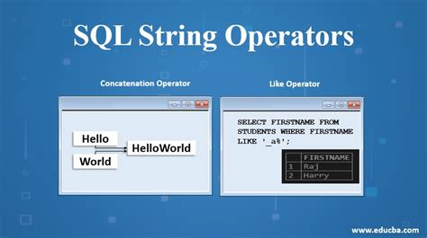 which is string matching operator in sql