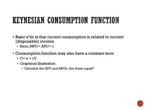 which is the explanatory variable in the keynesian consumption function