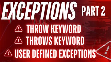 Which Keyword Is Used To Throw A User Defined Exception