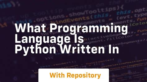 which language is python written