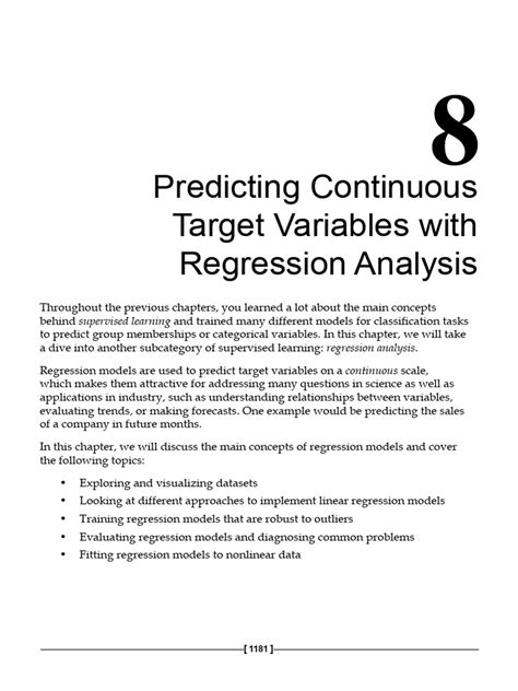 which machine learning technique is primarily used for predicting a continuous target variable