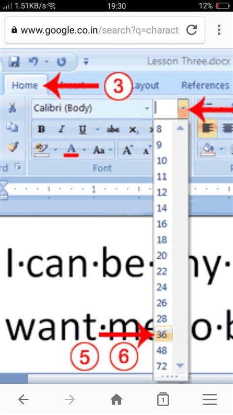 Which Menu In Ms Word Can Be Used To Change The Character Size And Type Face
