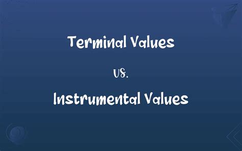 which of the following is a difference between terminal values and instrumental values