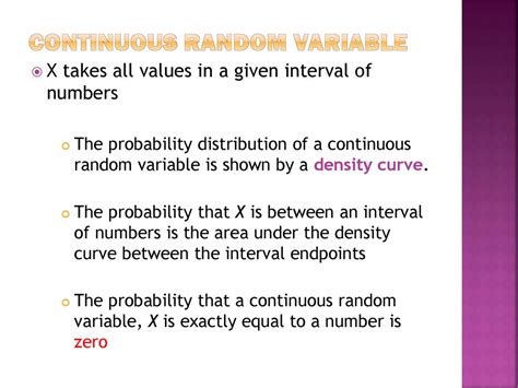 which of the following is an example of a continuous random variable x