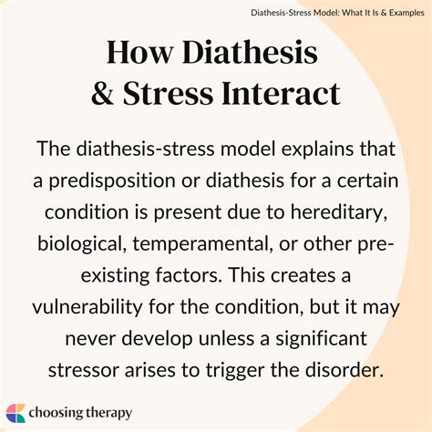 Which Of The Following Is An Example Of A Diathesis-Stress Model