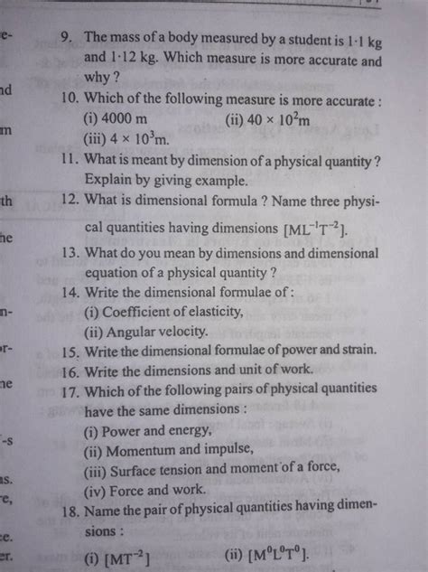 which of the following two quantities have same dimensions