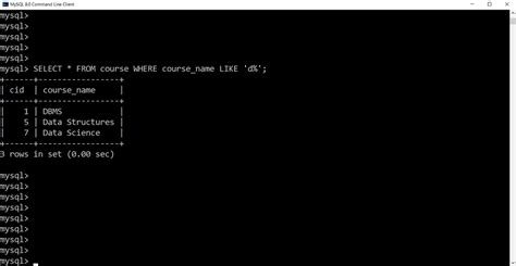 which operator does pattern matching in sql