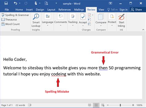 which program is used in ms word to check spelling