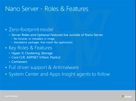 Which Server Role Can Be Deployed On A Nano Server