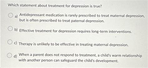 which statement about paternal depression is true