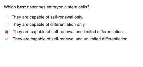 which statement best describes embryonic stem cells