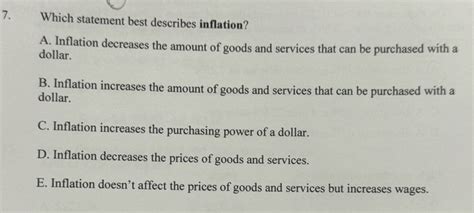 which statement best describes inflation