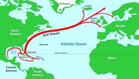 which statement describes an effect of the gulf stream
