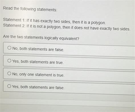 which statement is correct 2 points