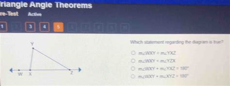 Which Statement Regarding The Diagram Is True Triangle Angle Theorems