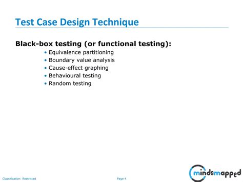 which test case design technique used boundaries for input values