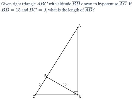 Which Triangle Has Hypotenuse Bd