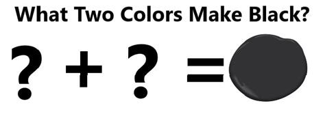 Which Two Colors Make Black