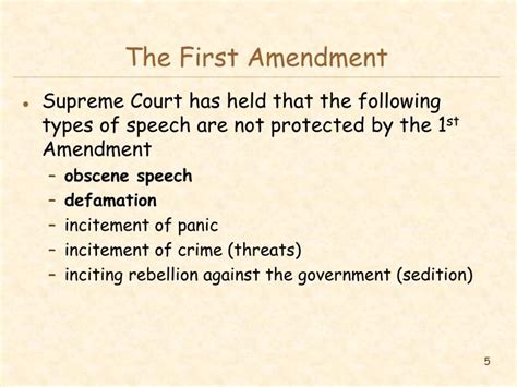 which type of speech is not protected by the first amendment of the us constitution