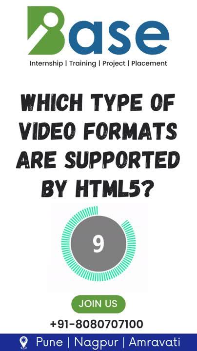 which type of video formats are supported by html5