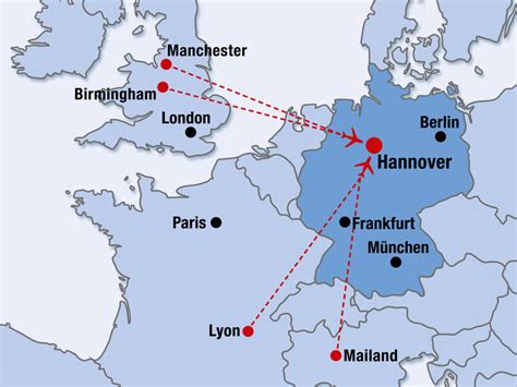 which uk airports fly to hannover