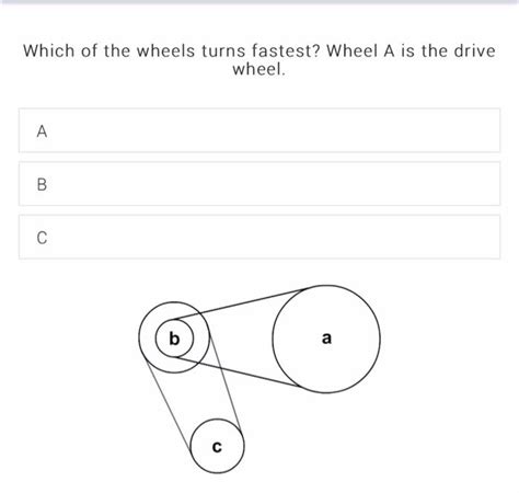 Which Wheel Will Move The Fastest