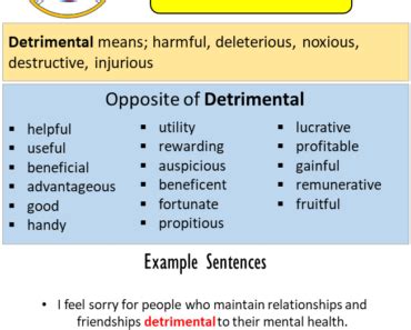 which word is an antonym of detrimental