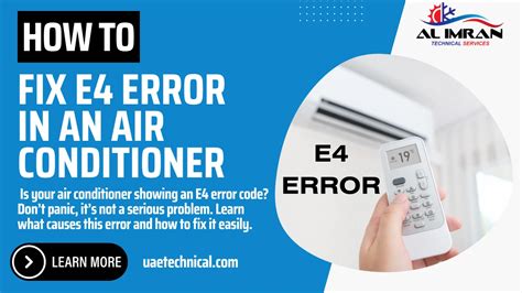 Whirlpool Air Conditioner Error Code E4