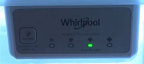 Whirlpool Chest Freezer Temperature Control