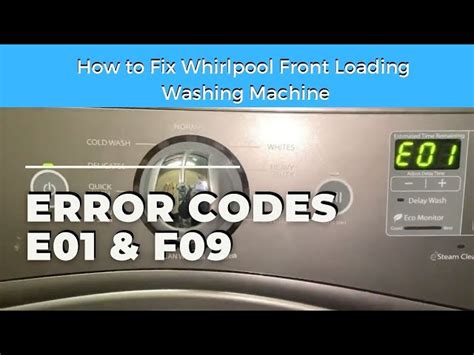 Whirlpool Duet Washer How To Get Error Codes