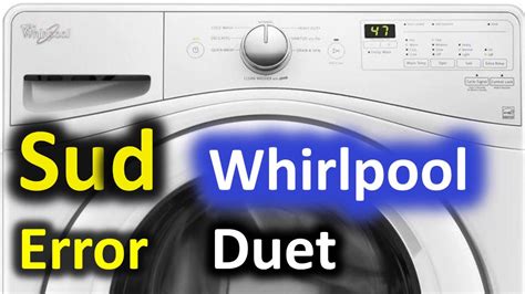 Whirlpool Duet Washer Sud Code