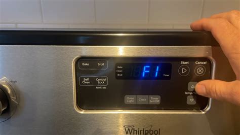 Whirlpool Electric Range E1-F5 Error