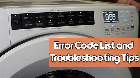 Whirlpool Front Load Washer Error Code A10