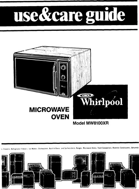 Whirlpool Microwave Manuals