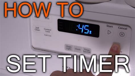 Whirlpool Oven Timer Setting