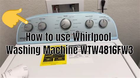 Whirlpool Washer First Use