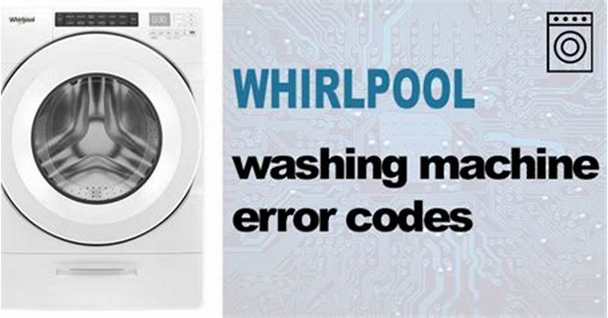 Whirlpool Washer SD Code Error