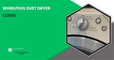 Decoding Whirlpool Duet Washer Error Codes Appliance Repair Toronto