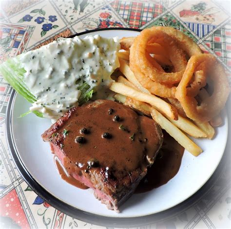 Grilled Sirloin Steak with Peppercorn Whisky Sauce