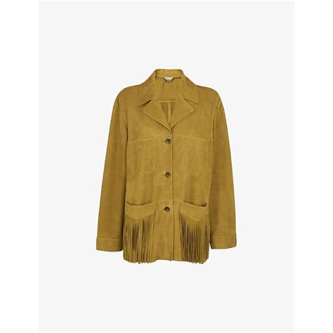 Whistles Suede Fringe Jacket